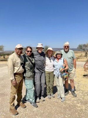 Some of the folks in our  African Safari: Howard Bowens, Joann Bowens, Dan, Jackie from Atlanta, Barbara and Scott from Colorado