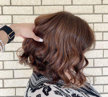 Full Balayage, chocolate tones.