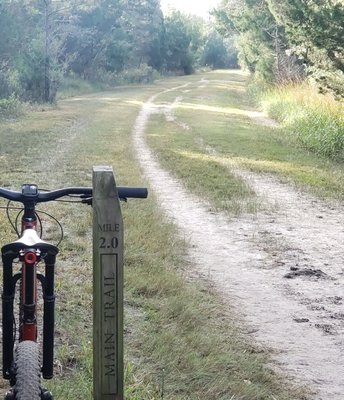 Mile Marker on Main Trail (Fire Road)