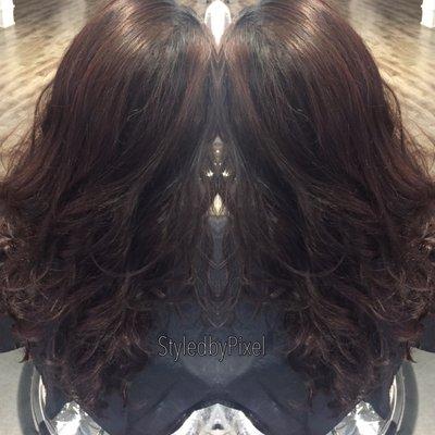 Balayage just before she got engaged, how perfect!