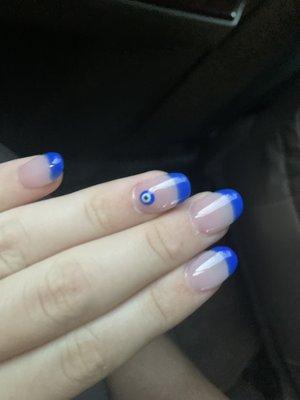 evil eye french tips!