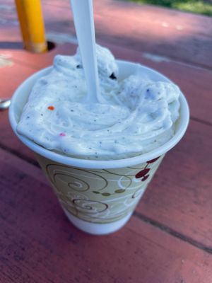 Arctic Blast with rainbow sprinkles and oreo