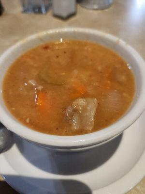 Soup with vegetables and meatballs