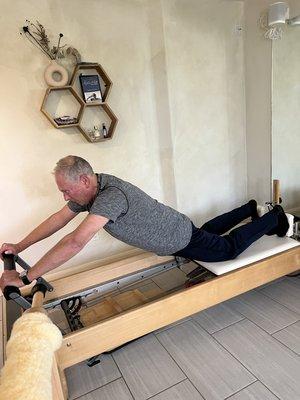 Men do pilates too!