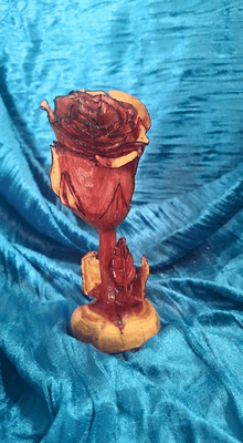 Hand Carved Cedar Rose