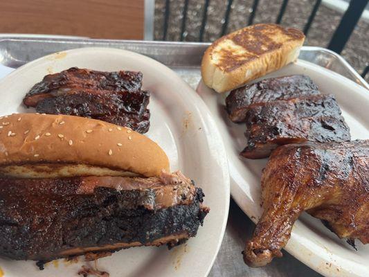 Ribs and chicken