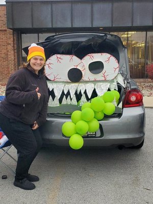 Our Branch Manager, Stephanie, at our 2023 Trunk or Treat event in Mt. Zion.