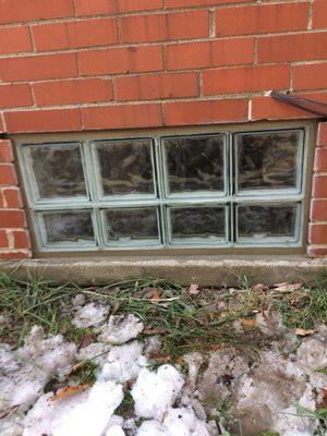 Standard basement window 32x14 solid