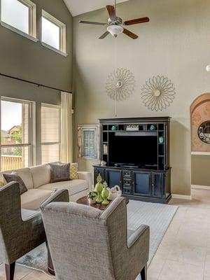 Two-story family room