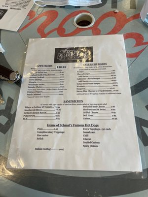 Their menu