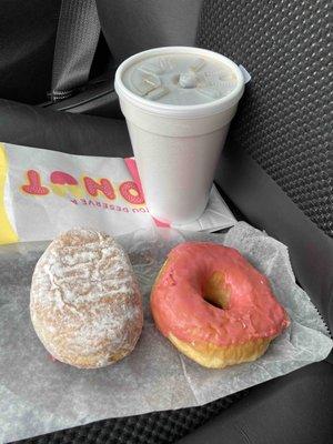 Hot coffee and two donuts, what could be better?