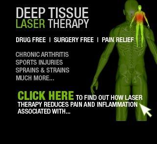 We offer laser treatment to decrease pain, reduce inflammation, improve circulation, accelerate tissue repair and improve nerve function!