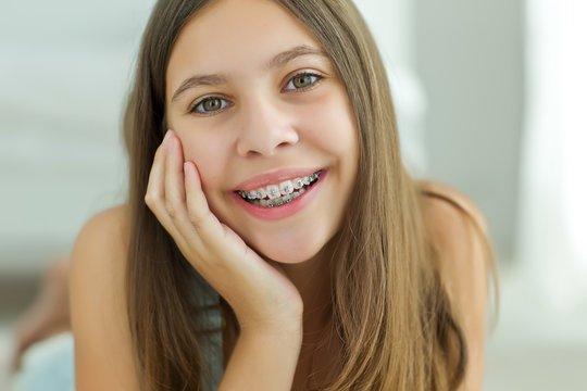 Teen in braces