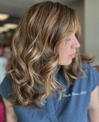 Bronde Balayage color & cut by Stefanie