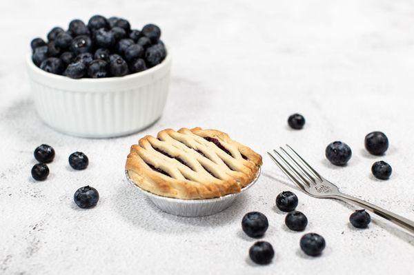 Blueberry pie with lattice crust