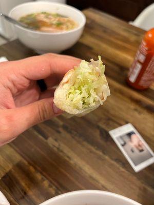 The lettuce filled "spring roll"