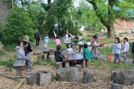 Playing at nature center