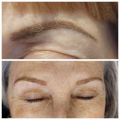 Two different eyebrows  clients