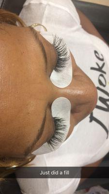 Eyelash extensions volume!