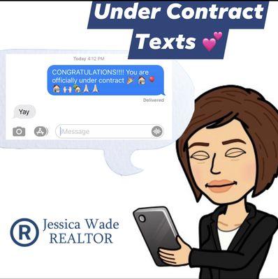 My most favorite texts to send! So happy for my buyer!!! 3