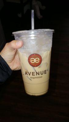 Iced white chocolate mocha from avenue coffee!