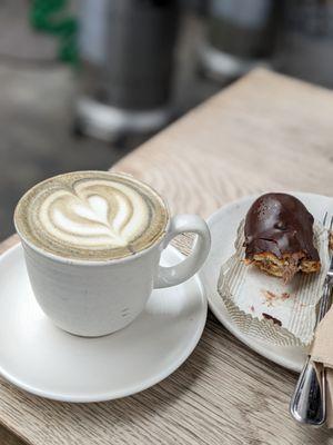 Charcoal Latte & Eclair