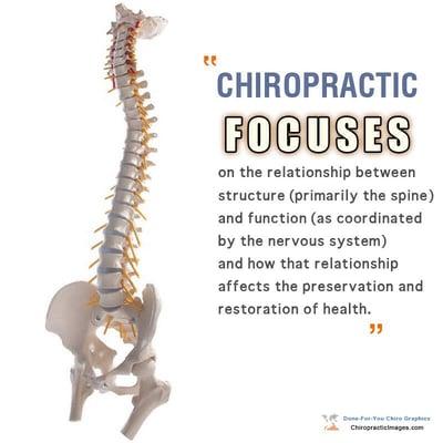 The focus of chiropractic.