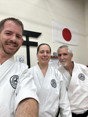 Tommy, Sensei Brooke and I having a great class!