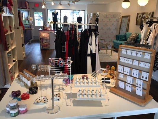 We have a great selection of gifts and jewelry (dresses and casual wear too!)