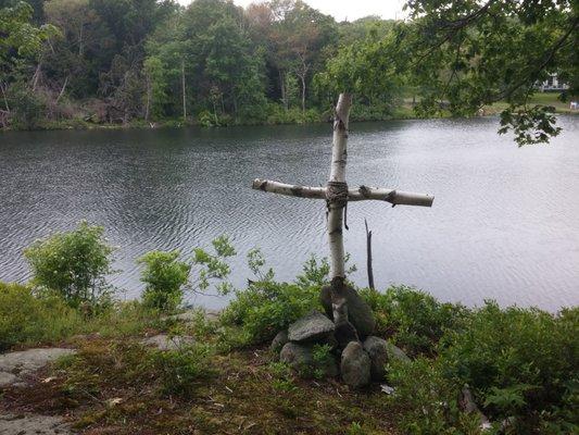 Birch Cross on Westminster Lake, at Hostetter Point