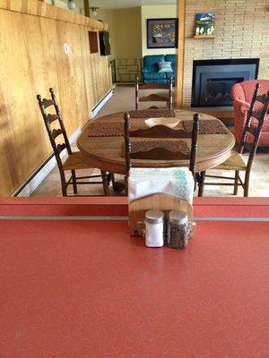 Breakfast bar overlooking dining room