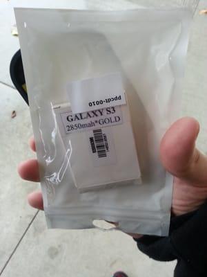 My new battery for my Galaxy S 3. $19.99