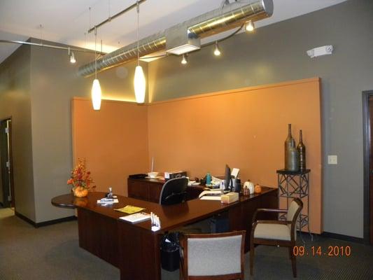 Photo of new office reception area