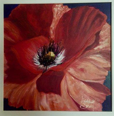 Red poppy ( acrylic painting)