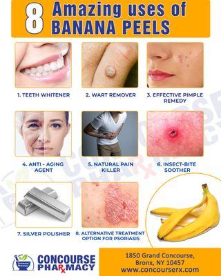 Health benefits of banana peels