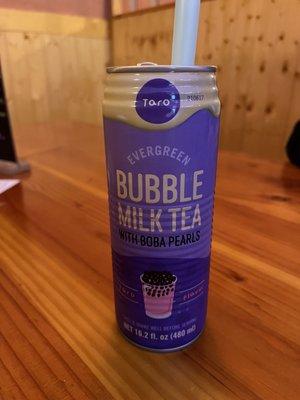 Happy to have tried out Can Bubble Tea (Taro flavor) but not as good as a fresh bubble tea!