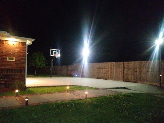 Carport Basketball Court AFTER Lighting