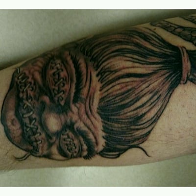 Shrunken head; latest addition to my VOODOO sleeve.