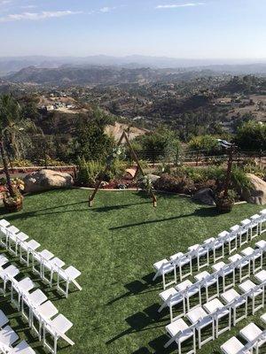 A view from our Heavy Hitters DJ set up here in Fallbrook at Dragon Point Villa.