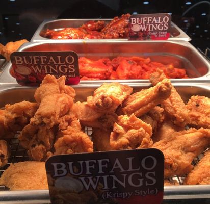 Buffalo wings, sweet n sour wings and traditional wings