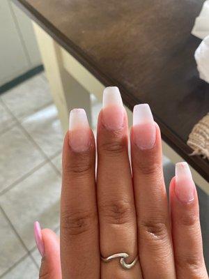 This was the better hand I took my nails off right after getting them done.