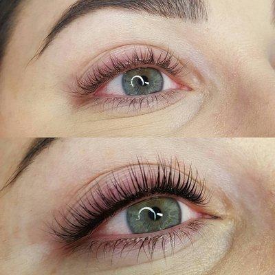 Lash lift and tint