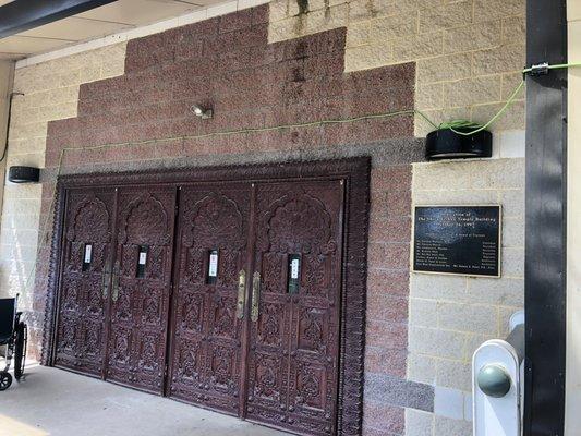 Beautiful large wooden entrance door