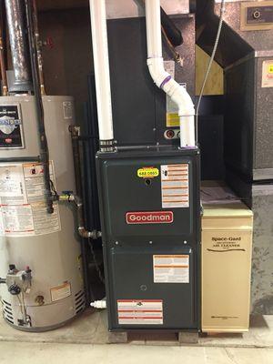 Goodman High Efficiency furnace and AC package professionally installed by New Era Heating & Cooling