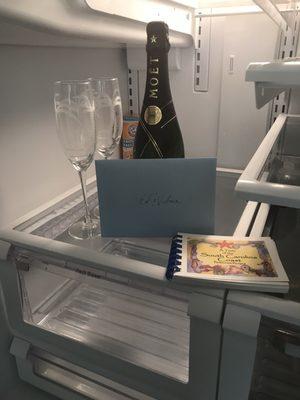 Our Agent Bob Baldwin left this for us in our new home - thanks Bob your awesome!