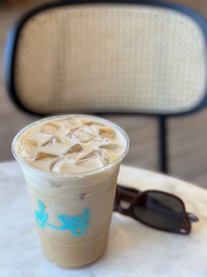 Iced oat milk vanilla latte