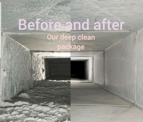 Before and after of this home's airducts....this was only 7 months worth if buildup....Can you imagine what's growing in yours!!!