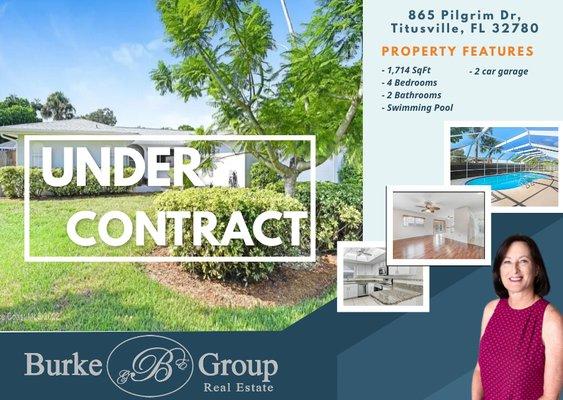 865 Pilgrim Drive, Titusville, FL 32780 under contract!