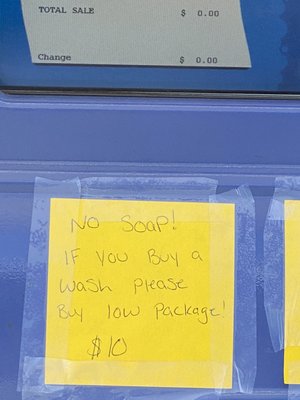 I'm contacting the Indiana AG about business practices. This place is never open or it is--but the car "wash" has no soap.