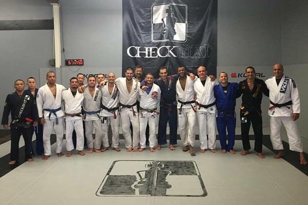 Great bjj training today at My coach's gym at #CheckmatHQ , We are getting ready to compete this weekend . thanks to all